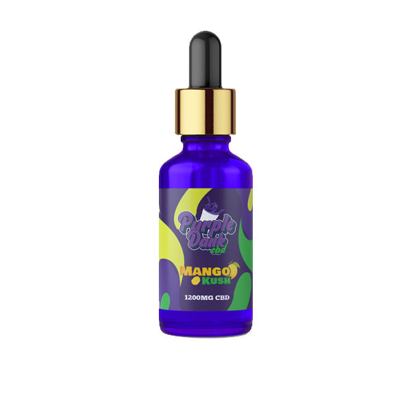 Huile de CBD aromatisée au CBD Purple Dank 1200 mg Huile de CBD 30 ml (ACHETER-EN 1, OBTENIR 1 GRATUIT)