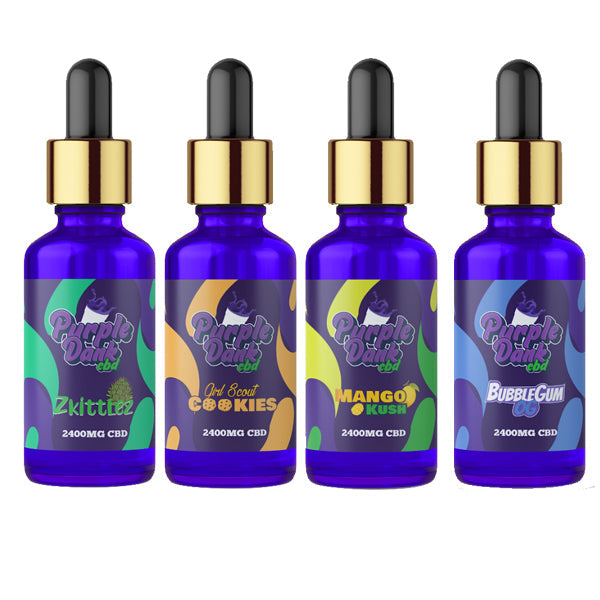 Huile de CBD aromatisée au CBD Purple Dank 2400 mg Huile de CBD 30 ml (ACHETER-EN 1, OBTENIR 1 GRATUIT)