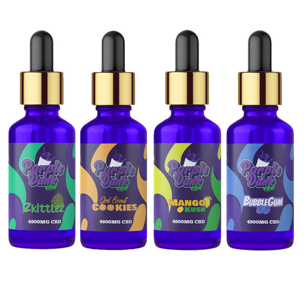 Huile de CBD aromatisée au CBD Purple Dank 4800 mg Huile de CBD 30 ml (ACHETER-EN 1, OBTENIR 1 GRATUIT)