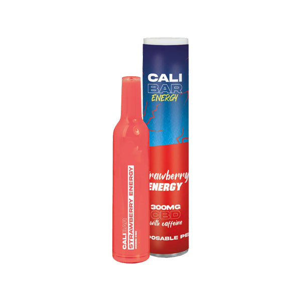 CALI BAR ENERGY con cafeína Espectro completo 300 mg CBD Vape desechable (paquete múltiple x10)