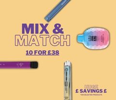 Mix & match 10 for £38 disposable vapes