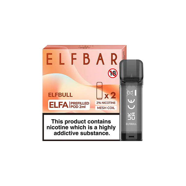 ELF Bar ELFA 20mg Replacement Prefilled Pods 2ml | 2-pack - Sweet Geez Vapes