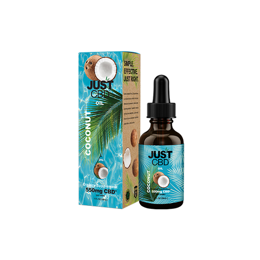 Just CBD 550mg Coconut Oil Tincture - 30ml - Shop Now at  Sweet Geez Vapes