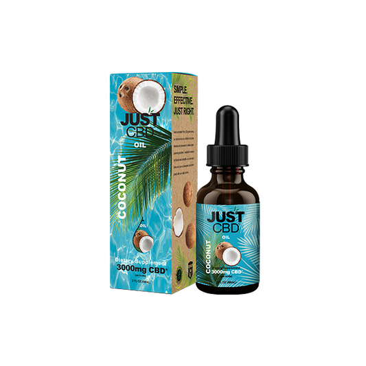 Just CBD 3000mg Coconut Oil Tincture - 30ml - Shop Now at  Sweet Geez Vapes