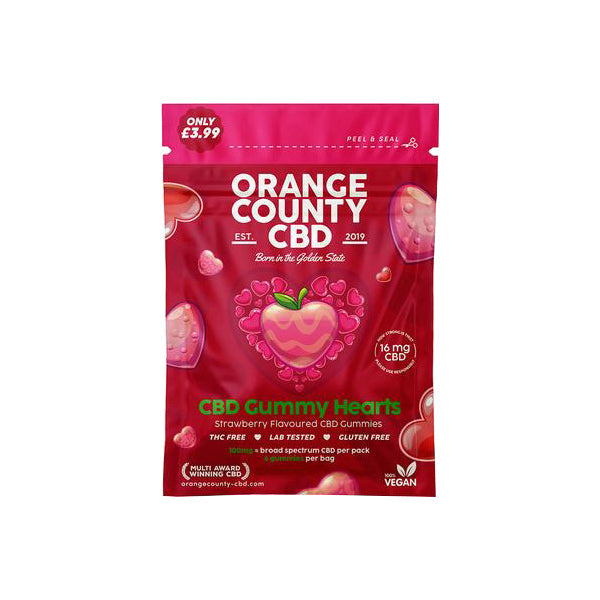  Orange County CBD Mini Heart Gummies (100mg)