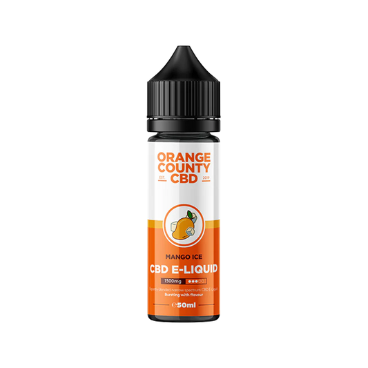 Orange County CBD 1500mg Broad Spectrum CBD E-liquid 50ml (50VG/50PG) - Sweet Geez Vapes
