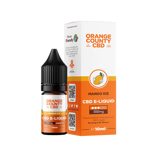 Orange County CBD 300mg Broad Spectrum CBD E-liquid 10ml (50VG/50PG) - Sweet Geez Vapes