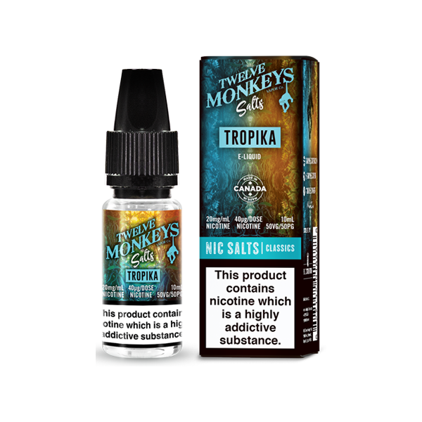 Twelve Monkeys Classics 10 ml E-liquide sel de nicotine 10 mg (50VG/50PG)