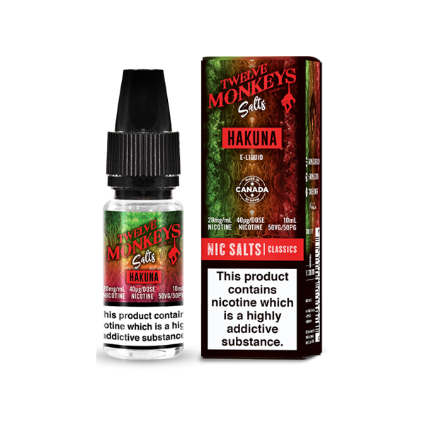  Twelve Monkeys Classics Nic Salts: 10mg | Sweet Geez Vapes