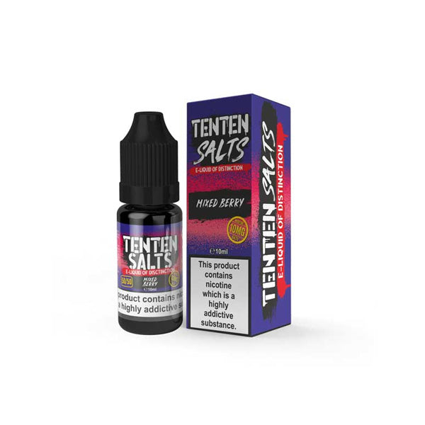 TenTen Nic Salts E-liquid 10mg - 10ml (50VG/50PG) - Shop Now at  Sweet Geez Vapes