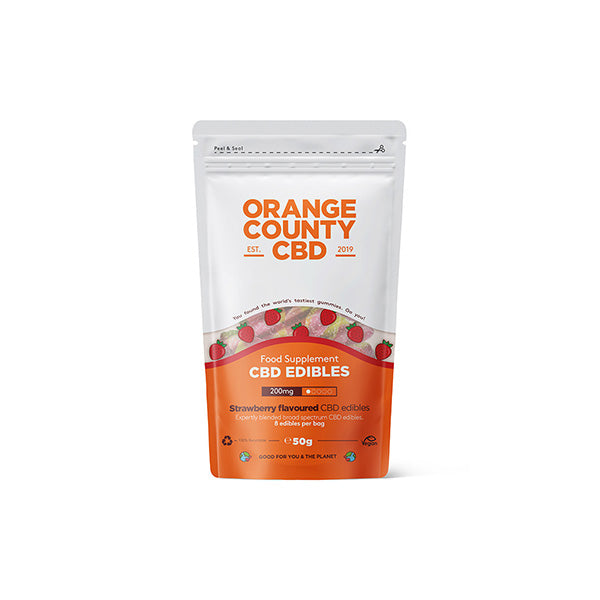 Orange County CBD 200mg Gummy Strawberries - Grab Bag - Sweet Geez Vapes