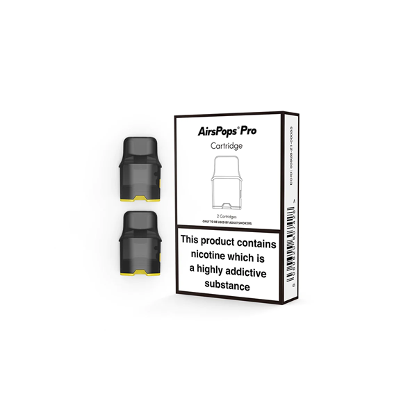 AirsPops Replacement Pro Pod Cartridges 2ml (No Coils Included) | 2-pack - Sweet Geez Vapes