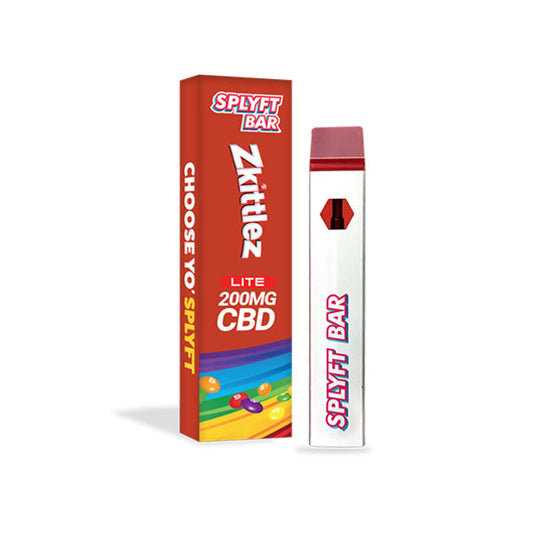 SPLYFT BAR LITE 200mg Full Spectrum CBD Disposable Vape - 12 flavours - Sweet Geez Vapes