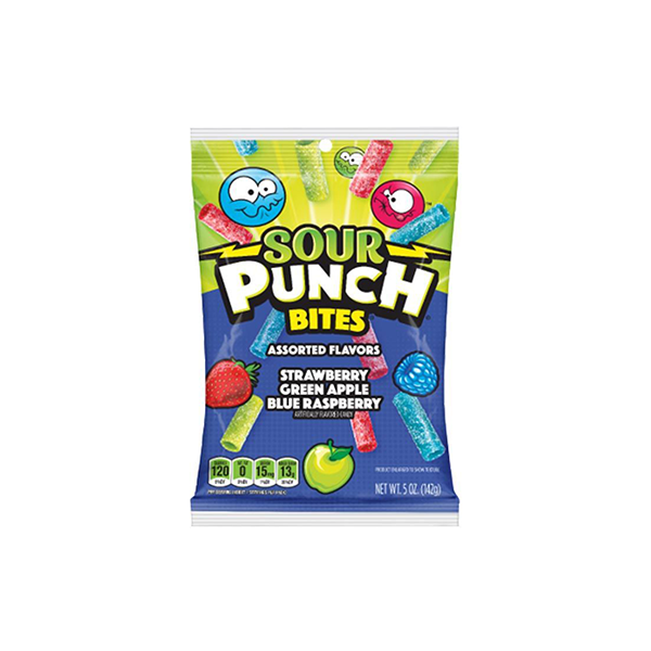 USA Sour Punch Bites Assorted Flavours Share Bags - 142g - Sweet Geez Vapes