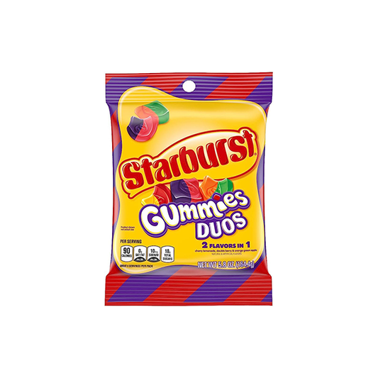 USA Starburst Gummy Duos Share Bag - 164g - Sweet Geez Vapes