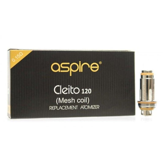 Aspire Cleito 120 Mesh Coils | 0.15Ω | 5-pack - Shop Now at  Sweet Geez Vapes