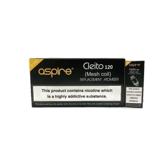 Aspire Cleito 120 Mesh Coils | 0.15Ω | 5-pack - Shop Now at  Sweet Geez Vapes